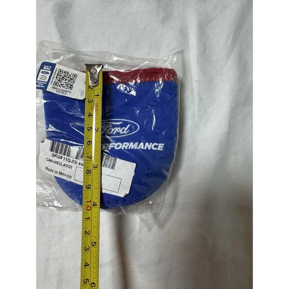 Ford Performance Fan Can Cooler Insulator Coozie Koozie Gift Blue New